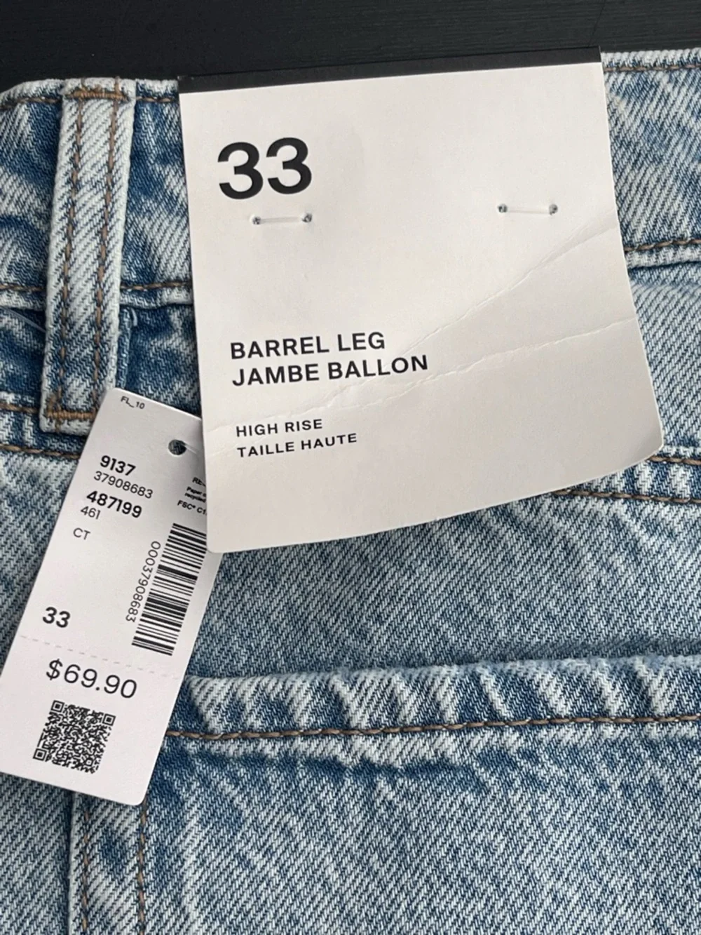 NWT Reitmans Light Blue High Rise Barrel Leg Jeans (33x28) - Picture 12 of 12